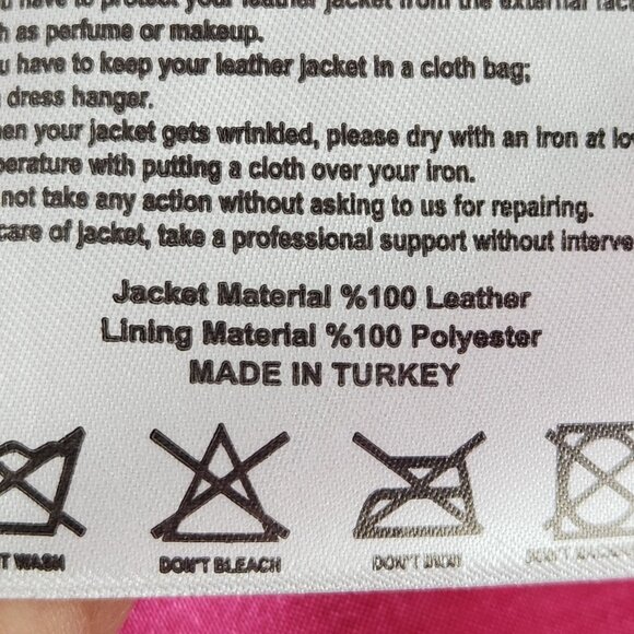 Giorgio Di Mare Jacket Womens Large Pink Fuchsia Leather Yachting Full Zip NEW - Picture 14 of 16